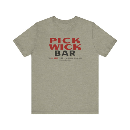 PICK WICK BAR Unisex Jersey Short Sleeve Tee