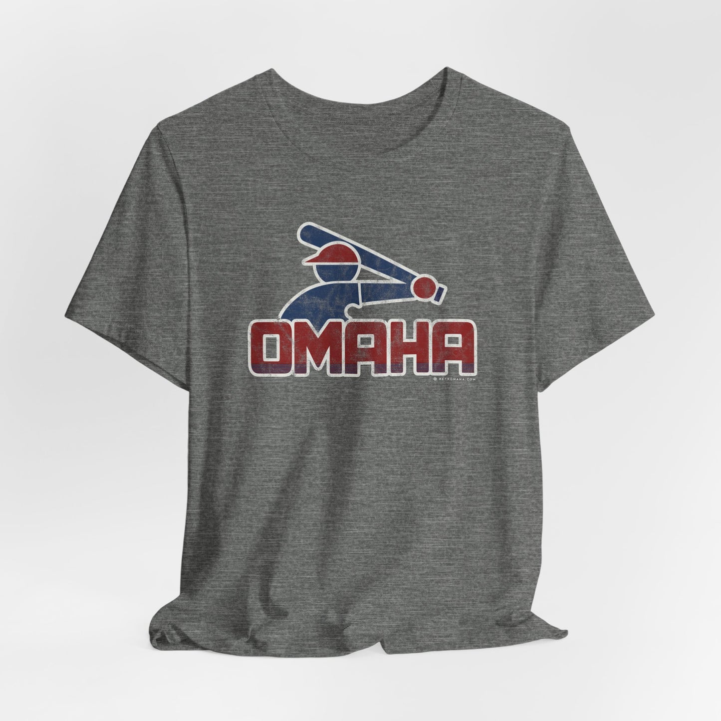 OMAHA RETRO COLLEGE BASEBALL Short Sleeve Tee