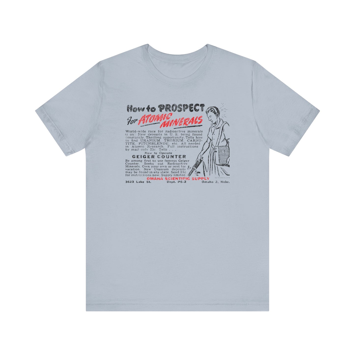 ATOMIC MINERALS (VINTAGE OMAHA AD) Short Sleeve Tee
