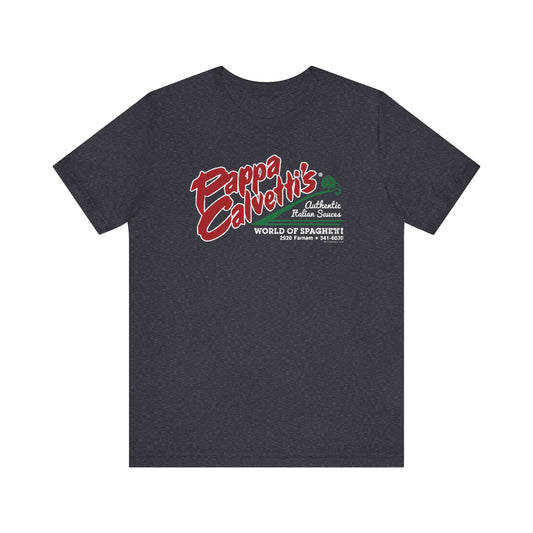 PAPPA CALVETTI'S WORLD OF SPAGHETTI Short Sleeve Tee