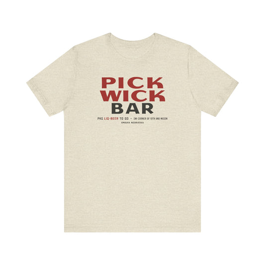 PICK WICK BAR Unisex Jersey Short Sleeve Tee