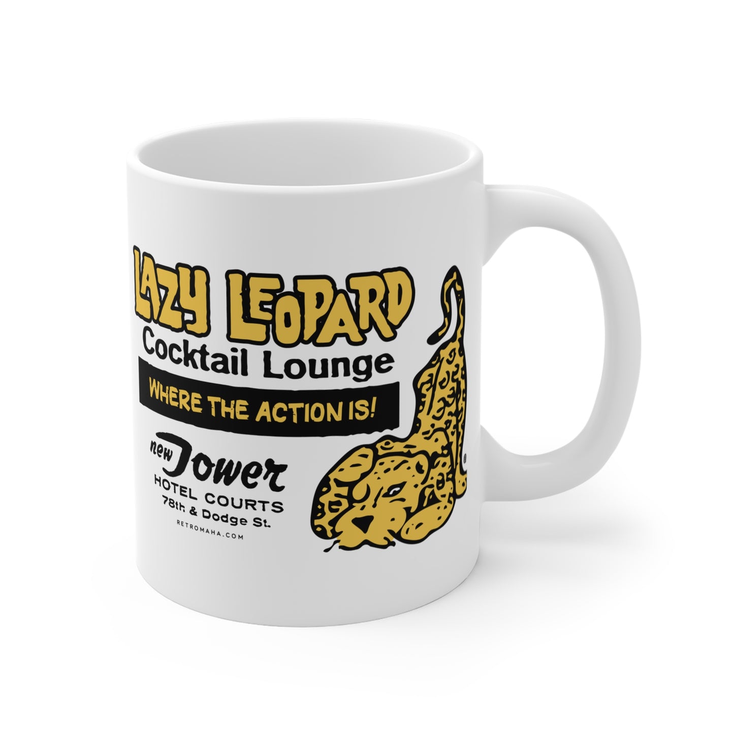 LAZY LEOPARD LOUNGE Mug 11oz