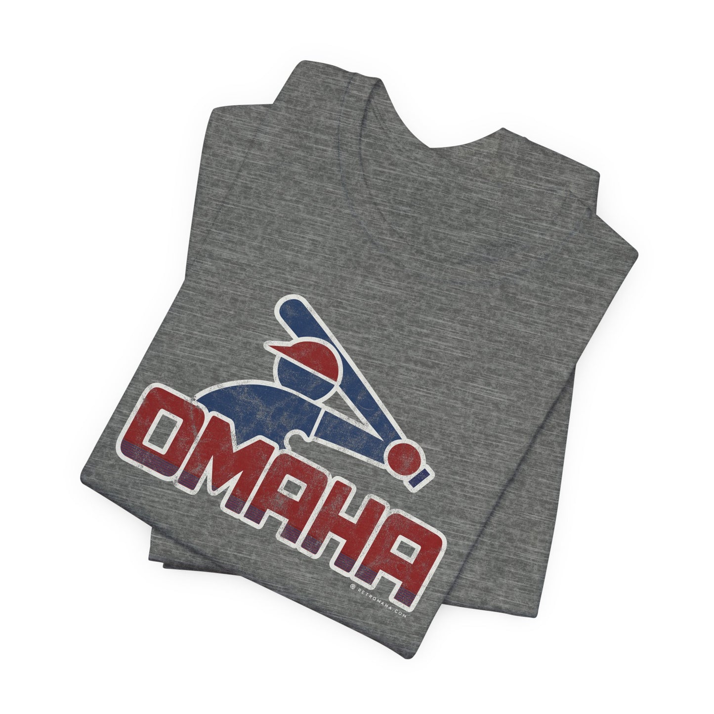 OMAHA RETRO COLLEGE BASEBALL Short Sleeve Tee